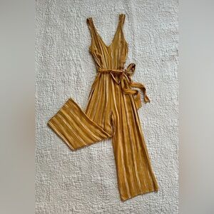 Small, Yellow, Wide Leg Jumpsuit